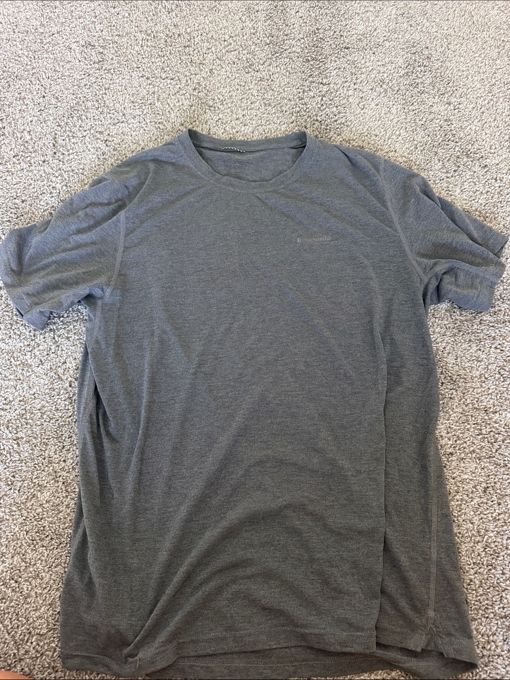 Patagonia Short Sleeve Crew Tee in Charcoal Gray- Active